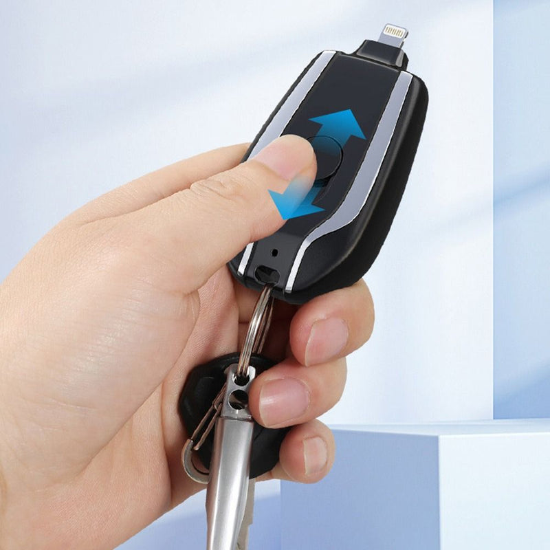 Chaveiro Carregador de Celular Portátil 1500mah para iPhone e Android