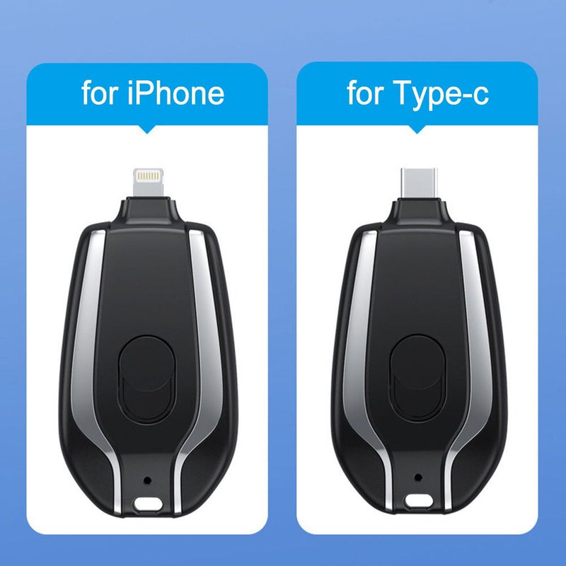 Chaveiro Carregador de Celular Portátil 1500mah para iPhone e Android